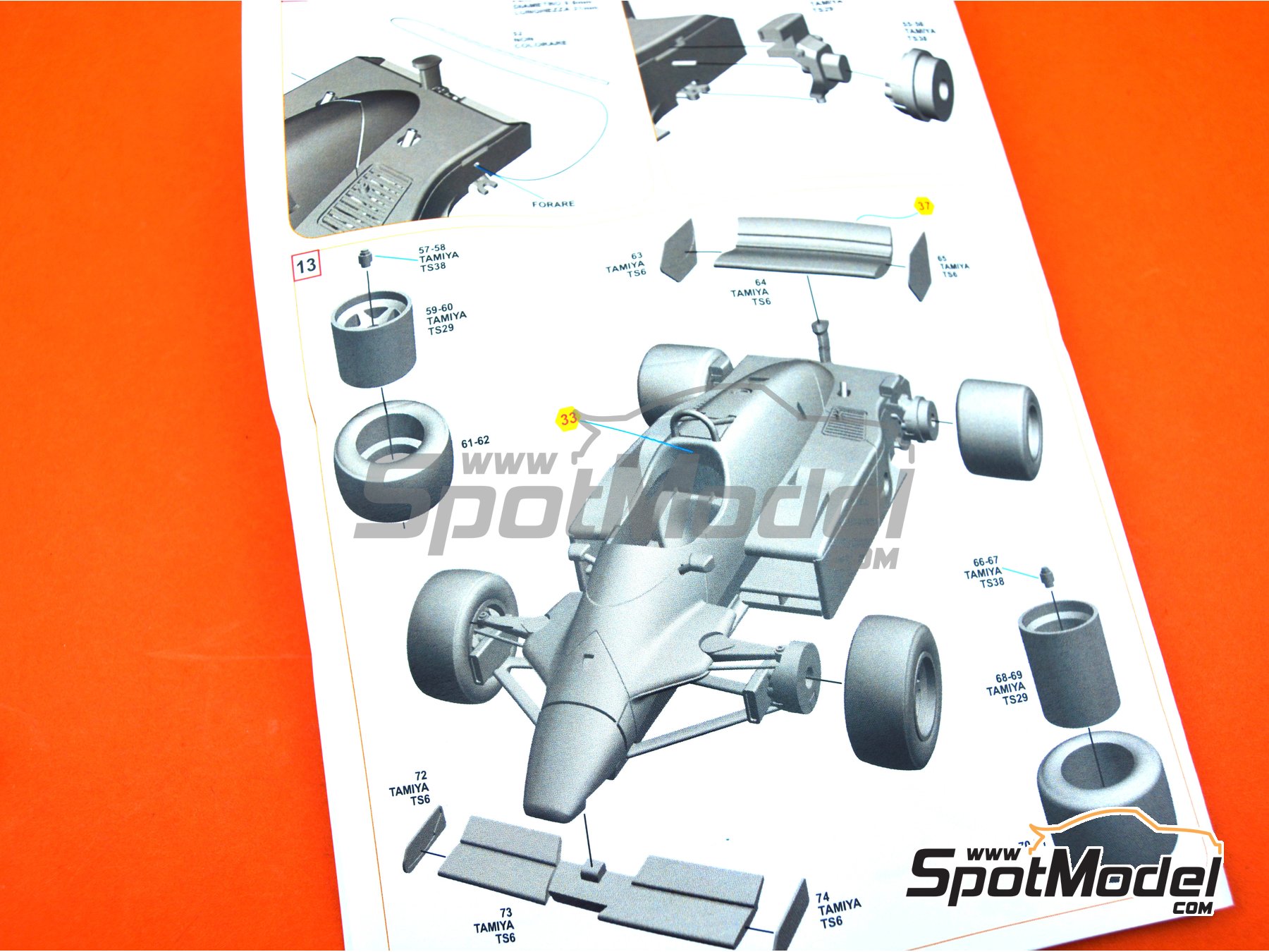 Tameo Kits SLK121: Car scale model kit 1/43 scale - Alfa